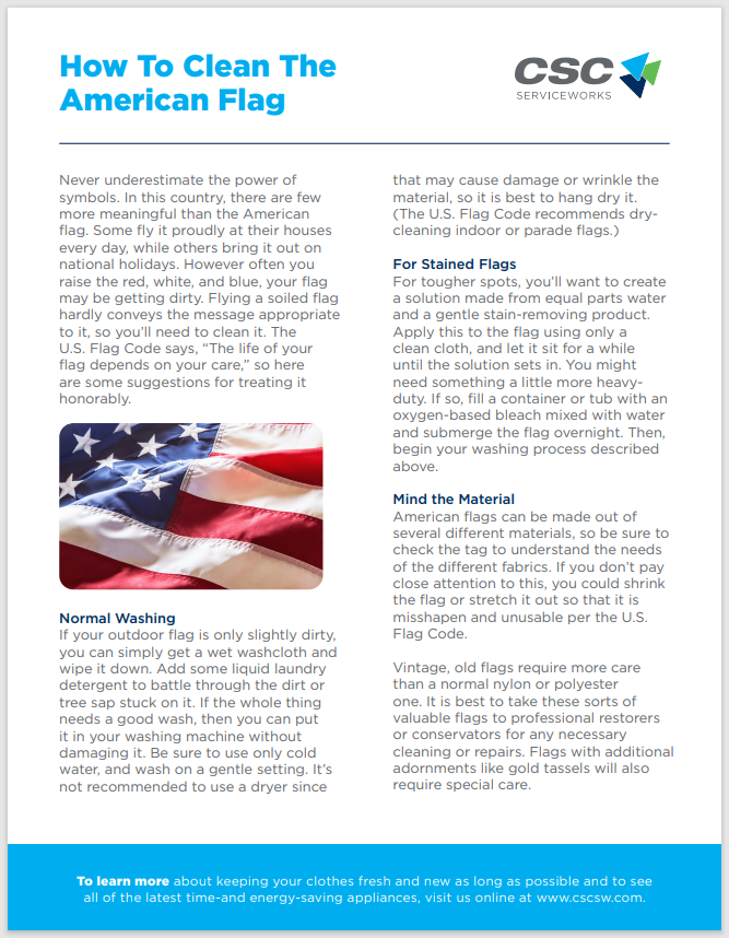 How to Clean the American Flag