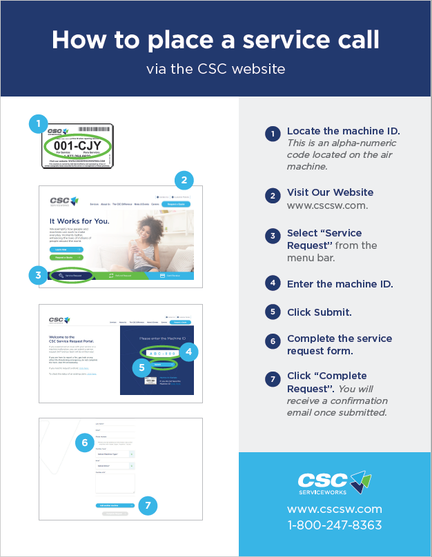How to Request Service via the Website